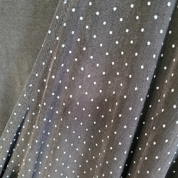 Chico's Travelers Black Polka Dot Wrap Style Dress Size 3 - Picture 10 of 16